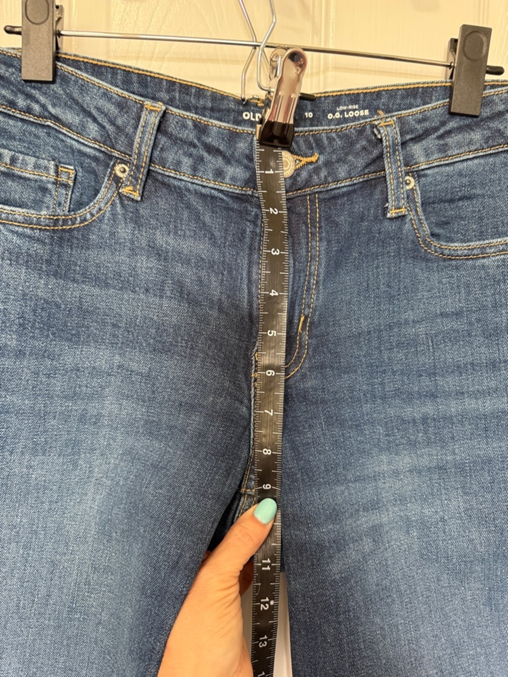 Old Navy women’s OG Loose low rise jeans NWT size 10 blue straight leg - Picture 6 of 7